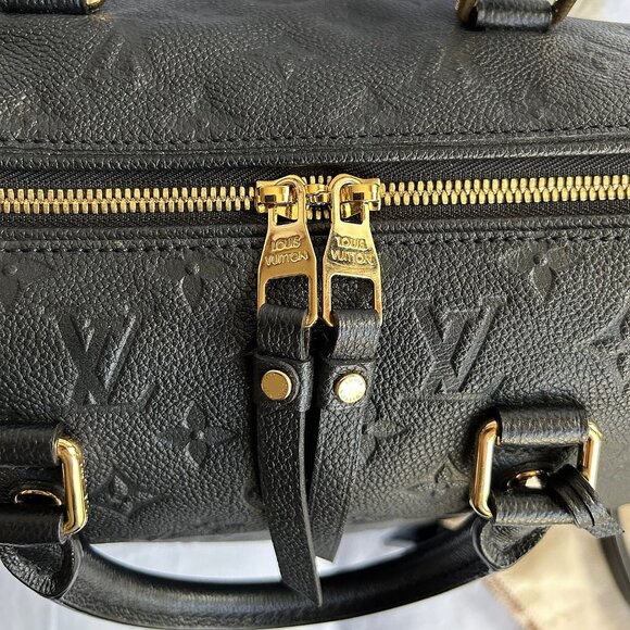 LOUIS VUITTON Empreinte Speedy Bandouliere 30 Black - Picture 13 of 16